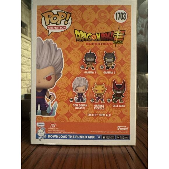 New Funko Pop! Dragon Ball Super : Son Gohan (Beast) # 1703 With Pop 2 - Picture 5 of 6